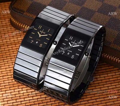 Rado Jubile Knockoff Watch - Black Ceramic Mens Size Watch